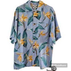 Three Palm Men's Short Sleeve Silk Shirt